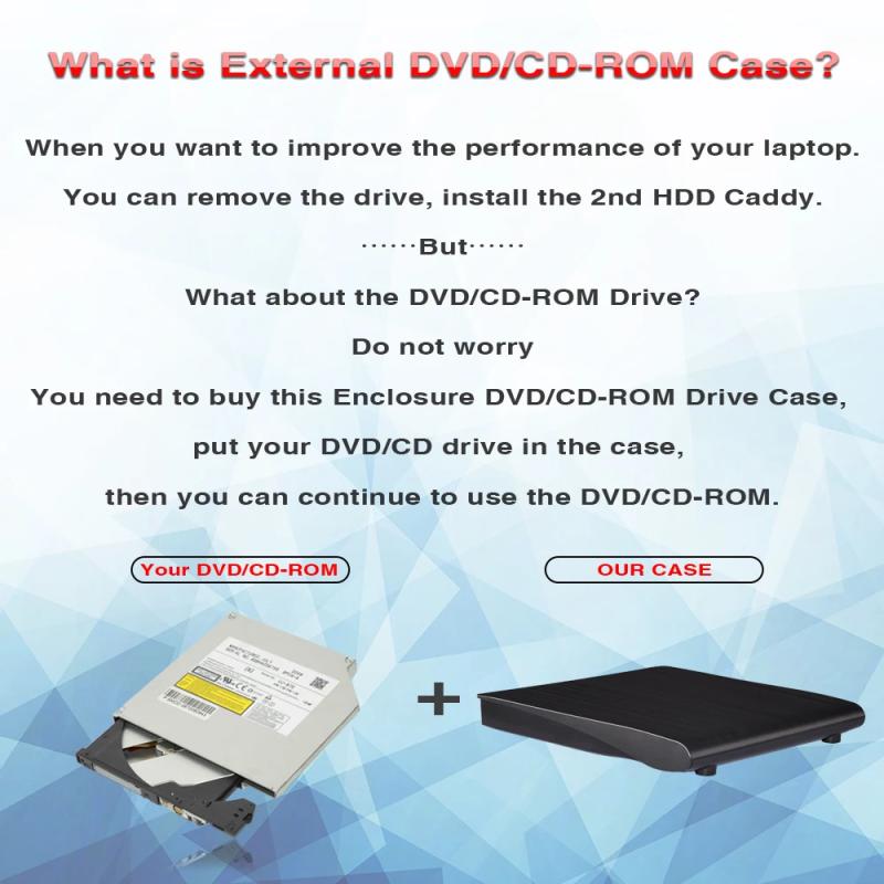 LJIAL 12.7mm USB 3.0 DVD Drive External Optical Drives Enc