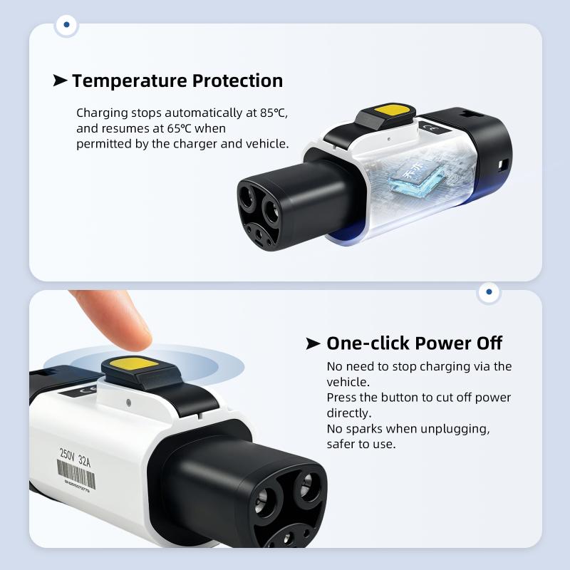 EVqiaoyi GB/T to NACS EV Adapter 32A 7KW GB/T EV Adapter f