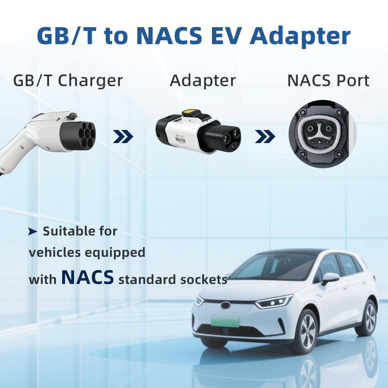 EVqiaoyi GB/T to NACS EV Adapter 32A 7KW GB/T EV Adapter f