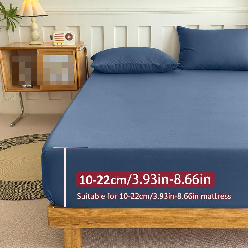 Fabric Fitted Sheet With Elastic Band Solid Color Mattress