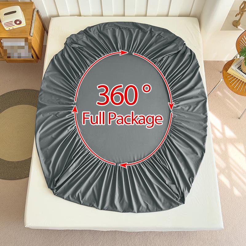 Fabric Fitted Sheet With Elastic Band Solid Color Mattress