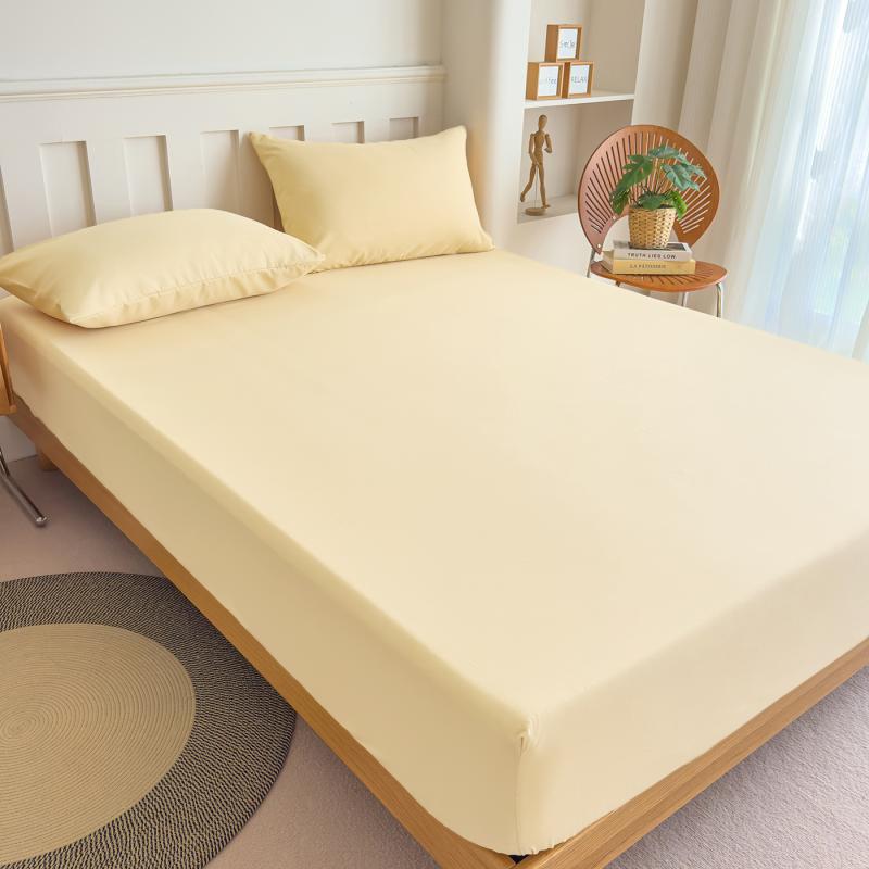 Fabric Fitted Sheet With Elastic Band Solid Color Mattress