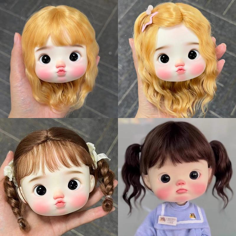 Blyth Wig Big Head Dian Hair Soft Mohair Bangs Double Pony