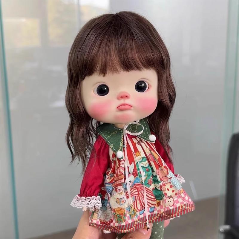 Blyth Wig Big Head Dian Hair Soft Mohair Bangs Double Pony