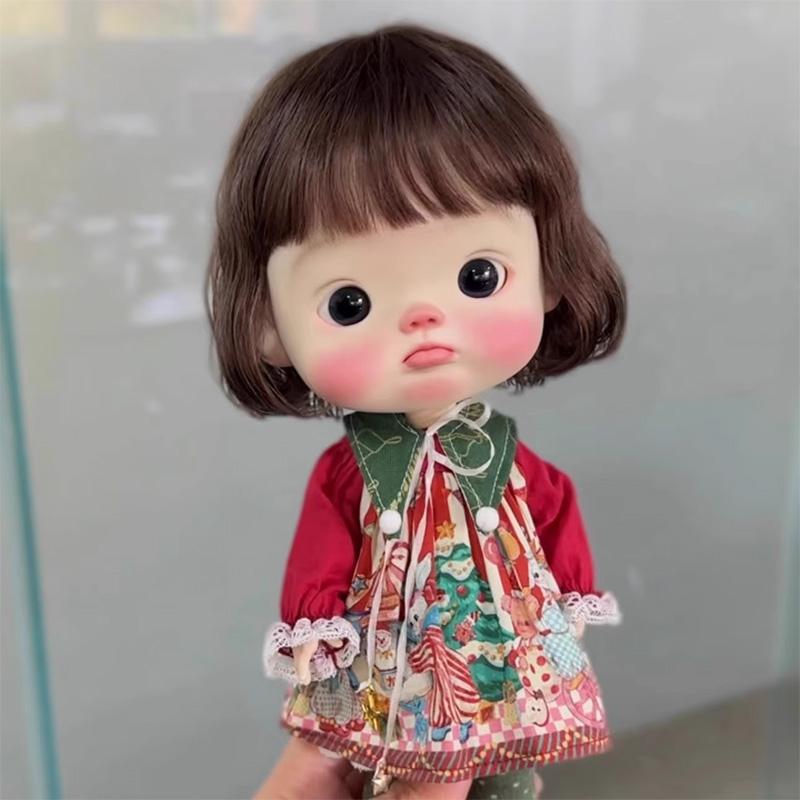 Blyth Wig Big Head Dian Hair Soft Mohair Bangs Double Pony