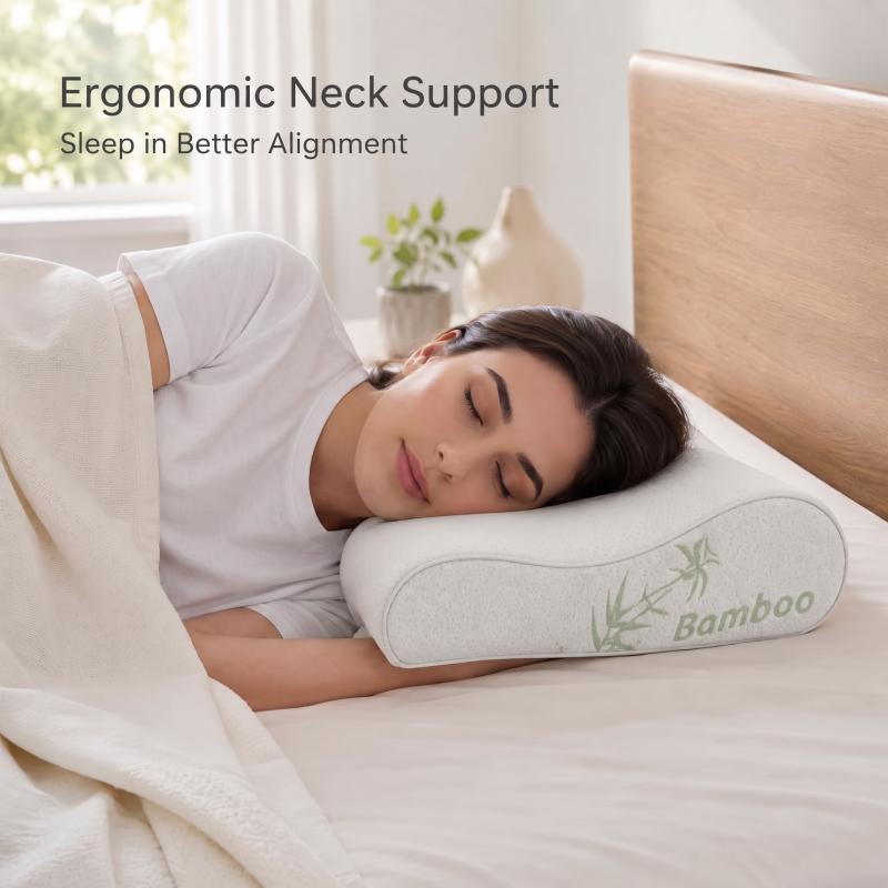 Bed Pillow Rayon Bamboo Memory Foam
