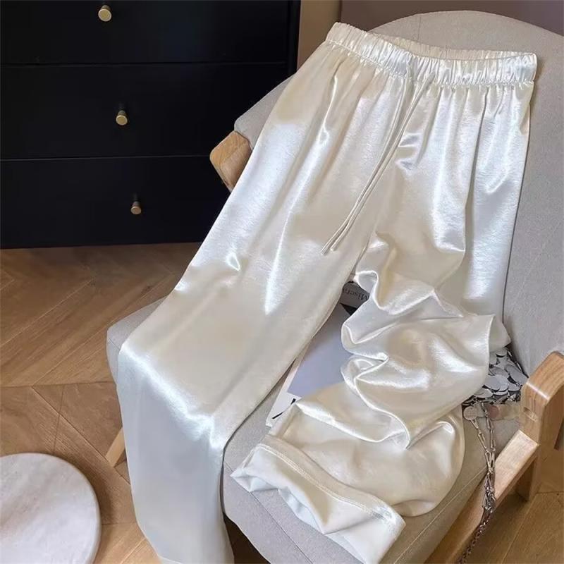 Korean Fashion High Waist Thin Wide Leg Women Summer Offic