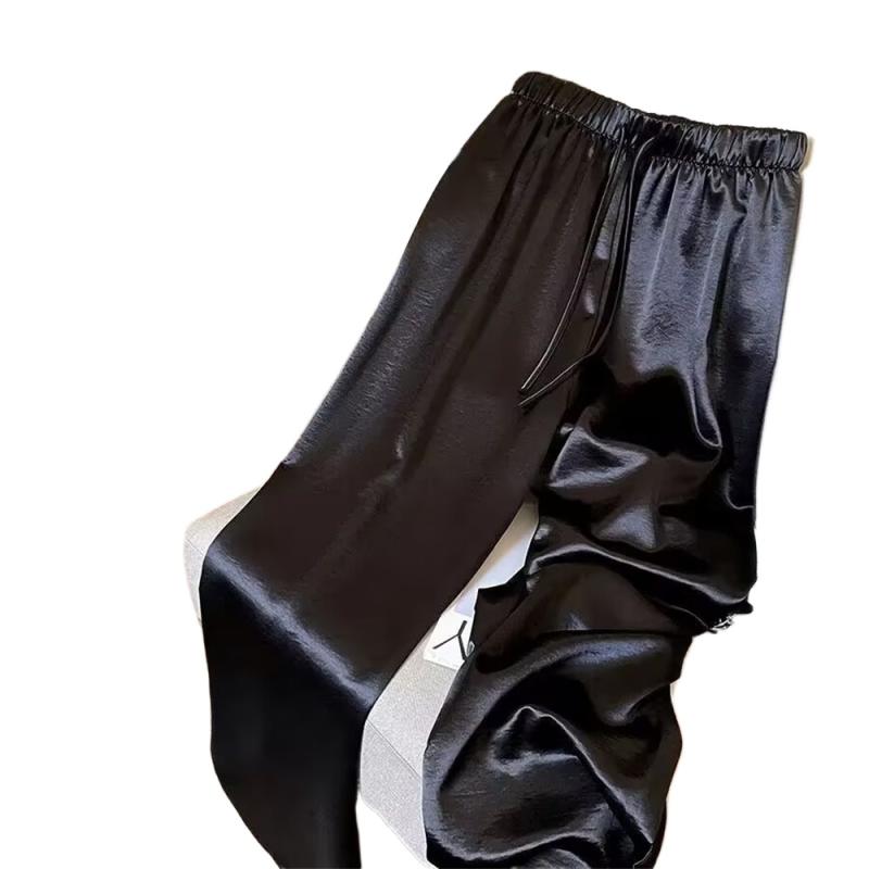 Korean Fashion High Waist Thin Wide Leg Women Summer Offic