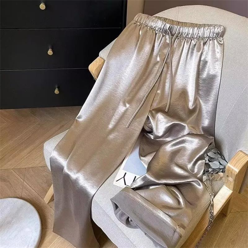 Korean Fashion High Waist Thin Wide Leg Women Summer Offic