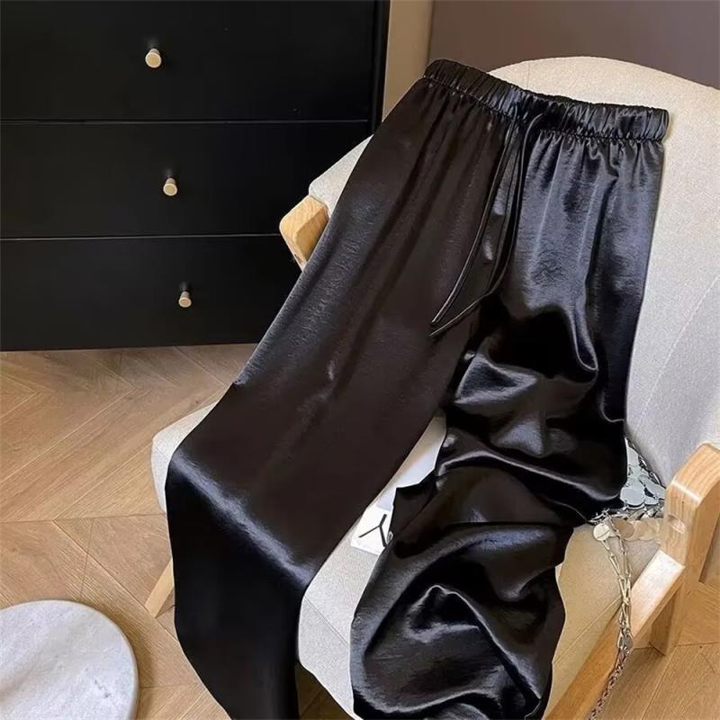 Korean Fashion High Waist Thin Wide Leg Women Summer Offic