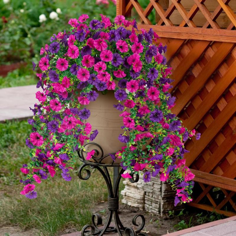 Artificial Flowers Vine Morning Glory Wedding Bridal Home