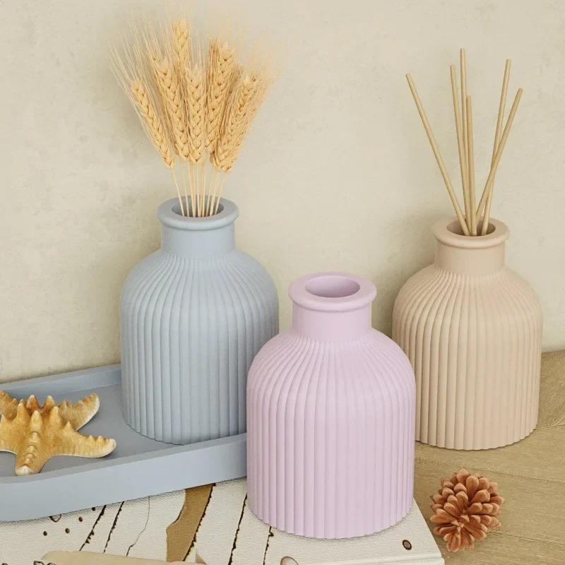 DIY Tray Silicone Mold Gypsum Cement Flower Pot Vase Mold