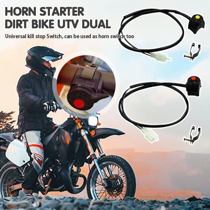 Motorcycle Kill Red Push Button Horn Starter