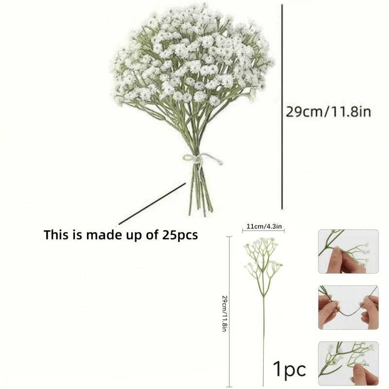 20pcs White Gypsophila Artificial Flowers