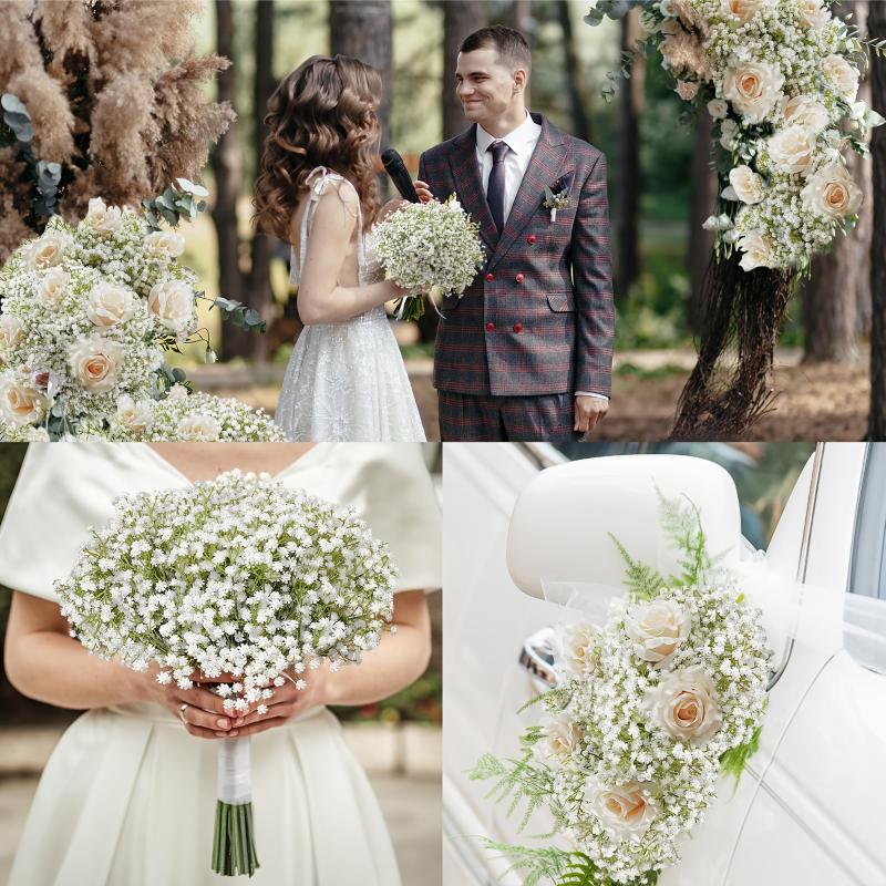 20pcs White Gypsophila Artificial Flowers