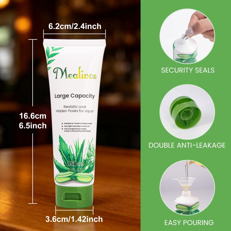Lotion Flasks 3 Pack (15 oz Total)