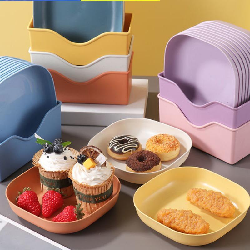 10pcs Reusable Fruit & Dessert Plates