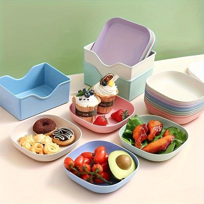10pcs Reusable Fruit & Dessert Plates