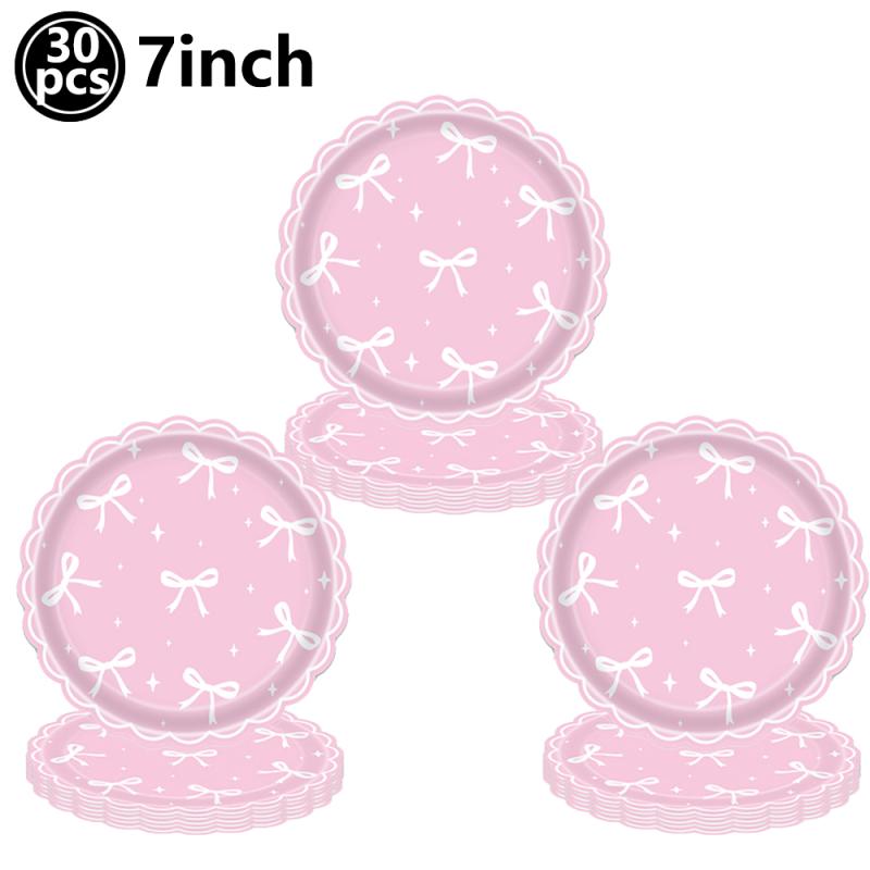 Pink Bow Disposable Tableware Napkins