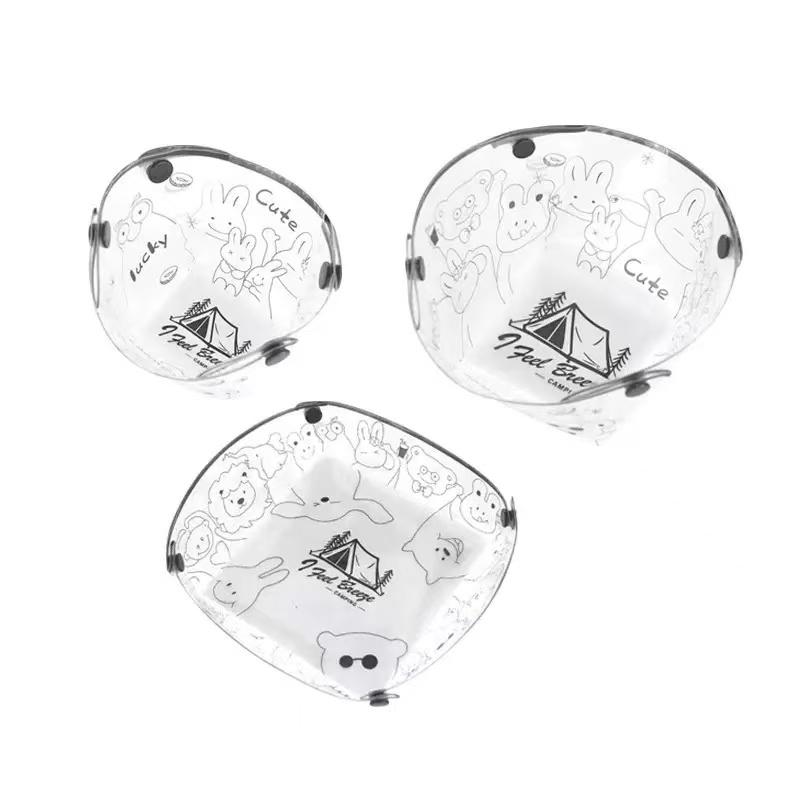 3pcs Foldable Bowls Cups & Plates Set