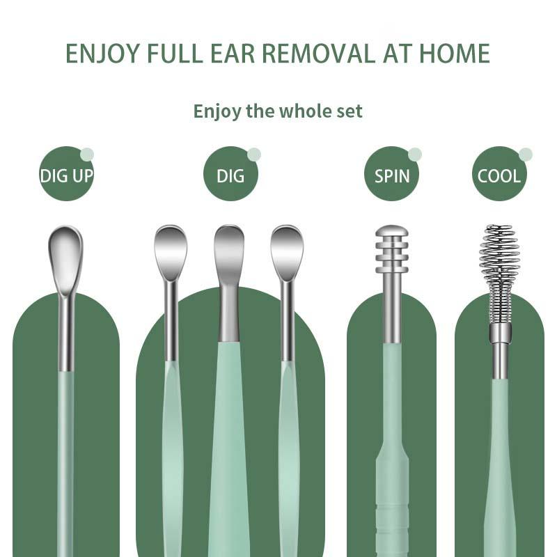 6pcs Stainless Steel Ear Cleaner Spoon