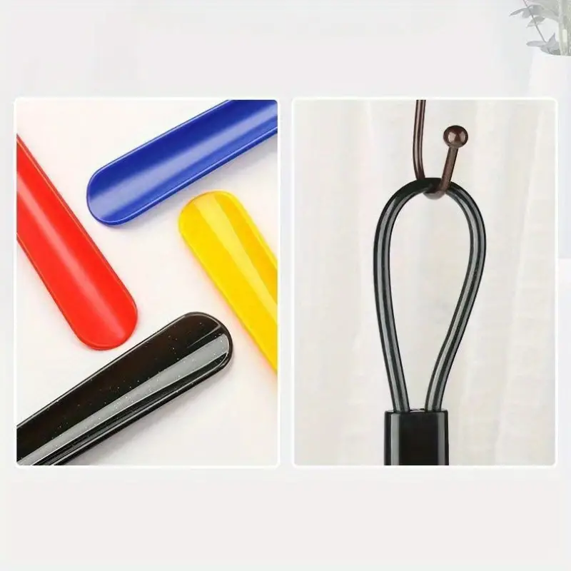 Extra long flexible plastic shoe horns