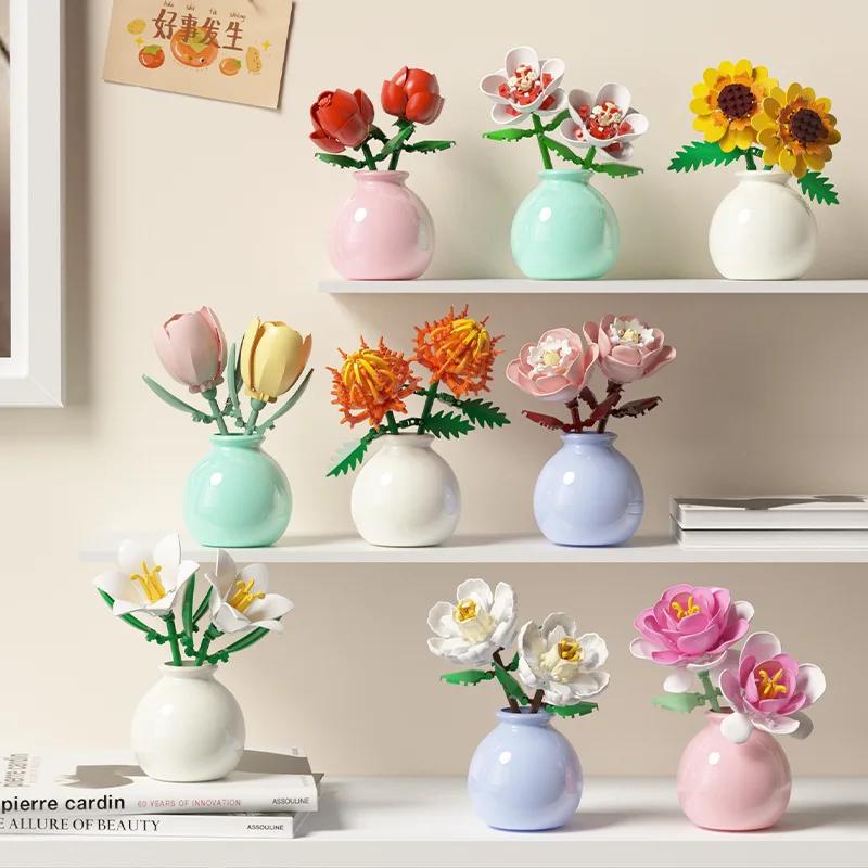 Building block pot plant bouquet