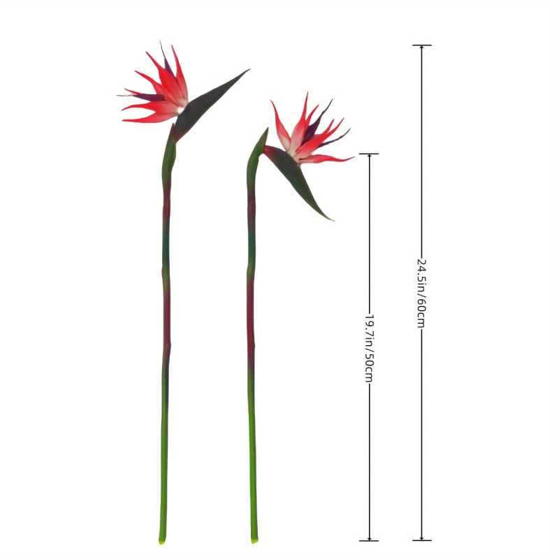 3pcs Artificial Bird Of Paradise Flowers