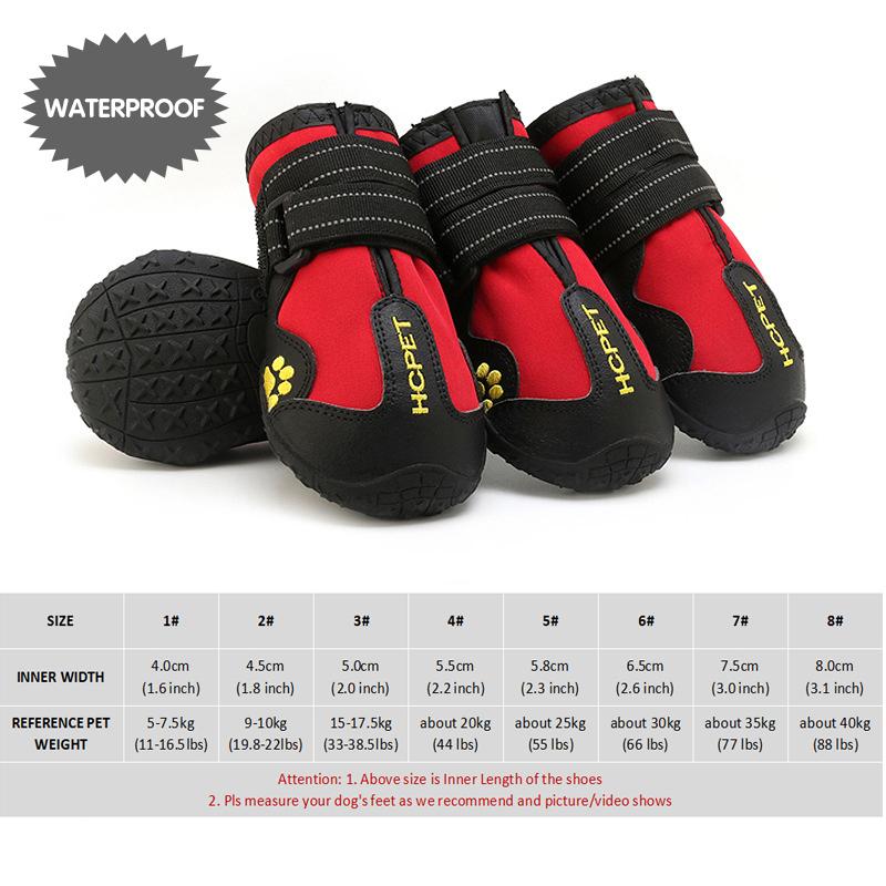 4Pcs Set Pet Dog Shoes