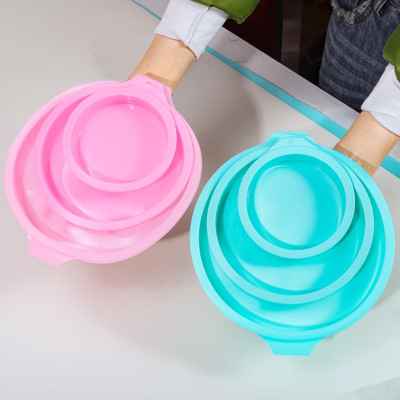 FAIS DU 2-8pcs Silicone Cake Pan 4/6/8inch Round Cake Laye