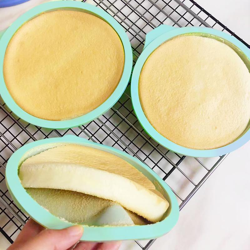 FAIS DU 2-8pcs Silicone Cake Pan 4/6/8inch Round Cake Laye