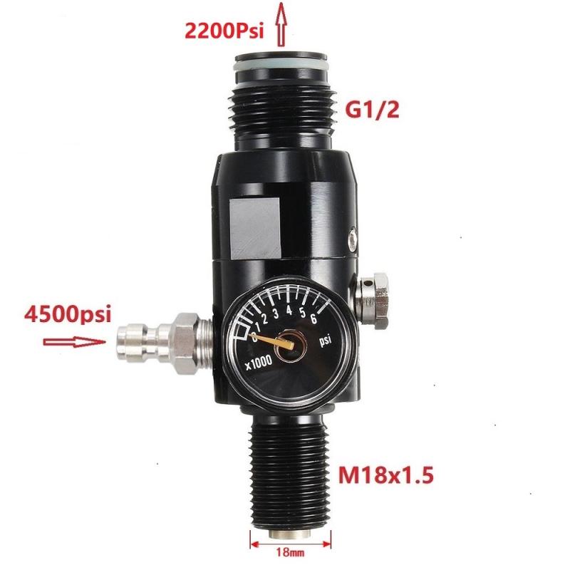 Aluminum Tank 0.22L-0.5L 4500psi Regulator