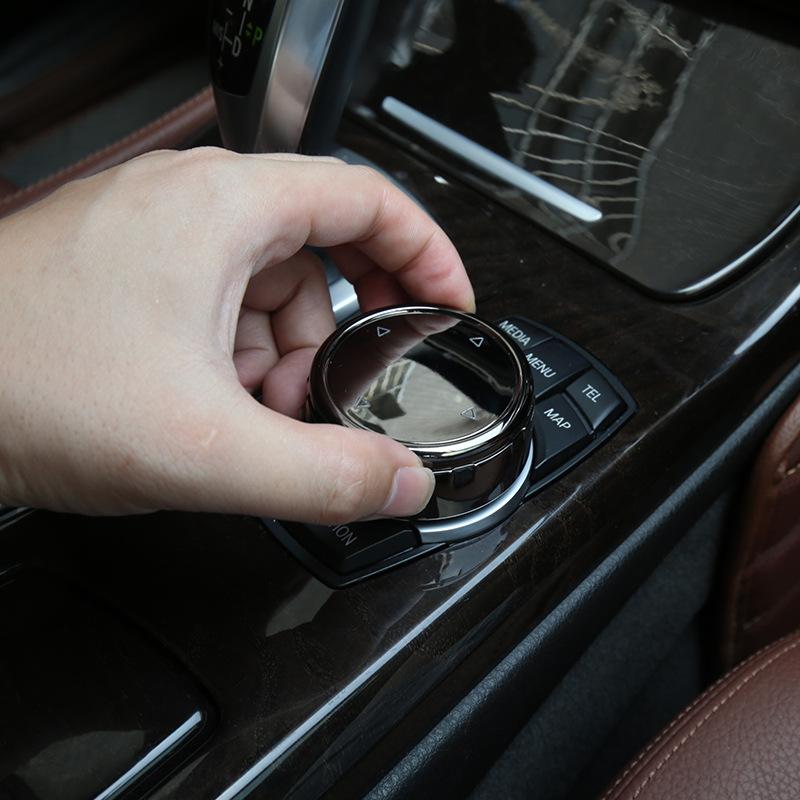 Car Multimedia Button Cover Trim Knob Sticker For BMW F10