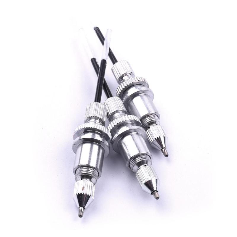2Pcs Silver Aluminium Pen Holder