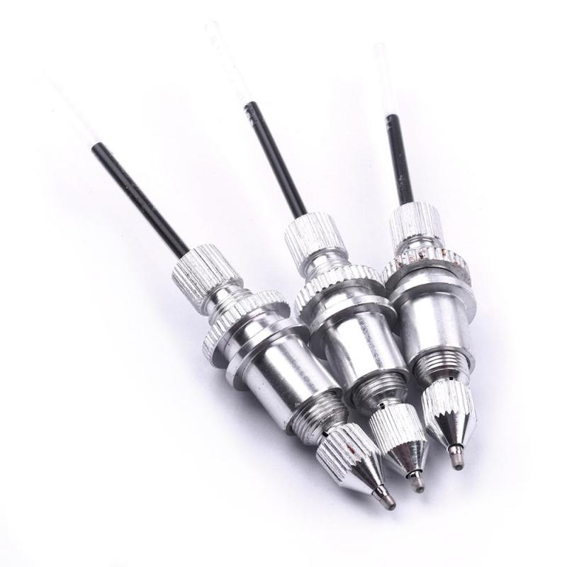 2Pcs Silver Aluminium Pen Holder