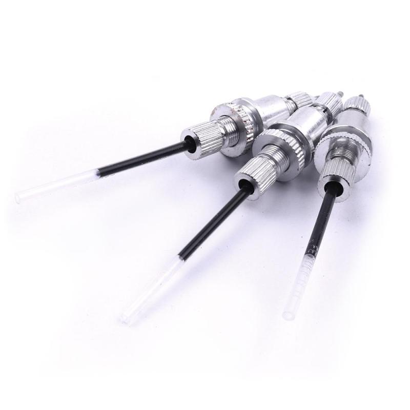 2Pcs Silver Aluminium Pen Holder