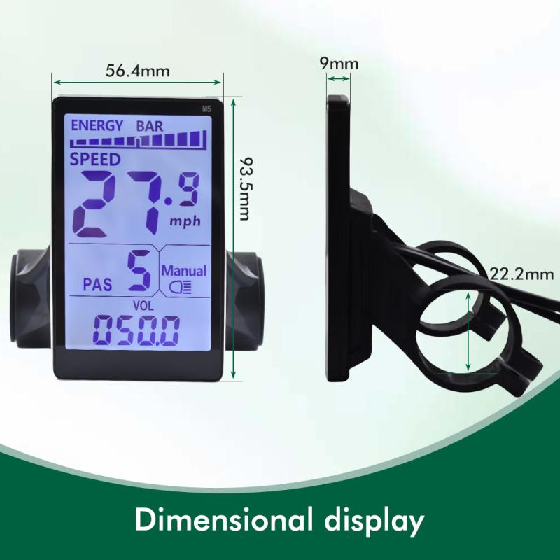 UART2 M5 24V 36V 48V Electric Bicycle LCD Panel
