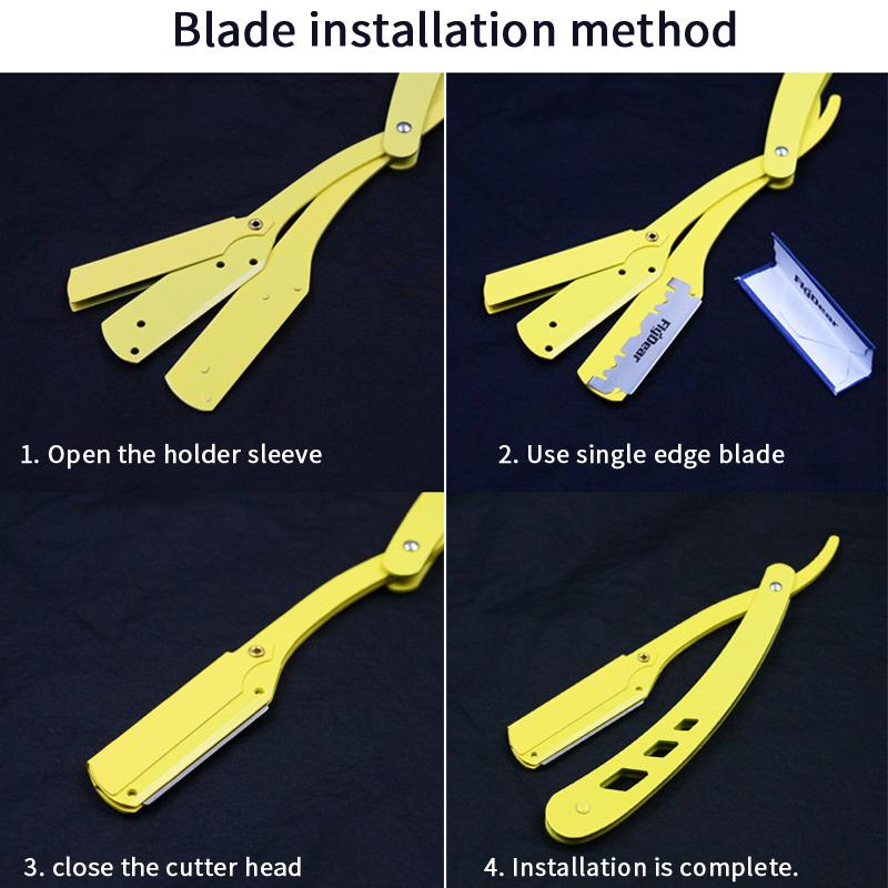 Men's Barber Shaving Razor Folding Knife