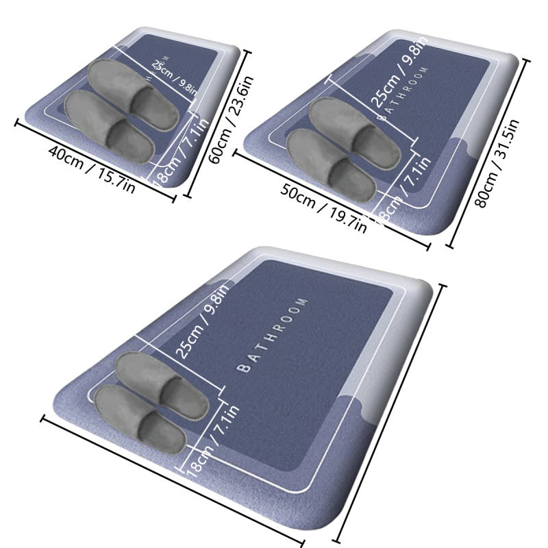 Bathroom absorbent mat