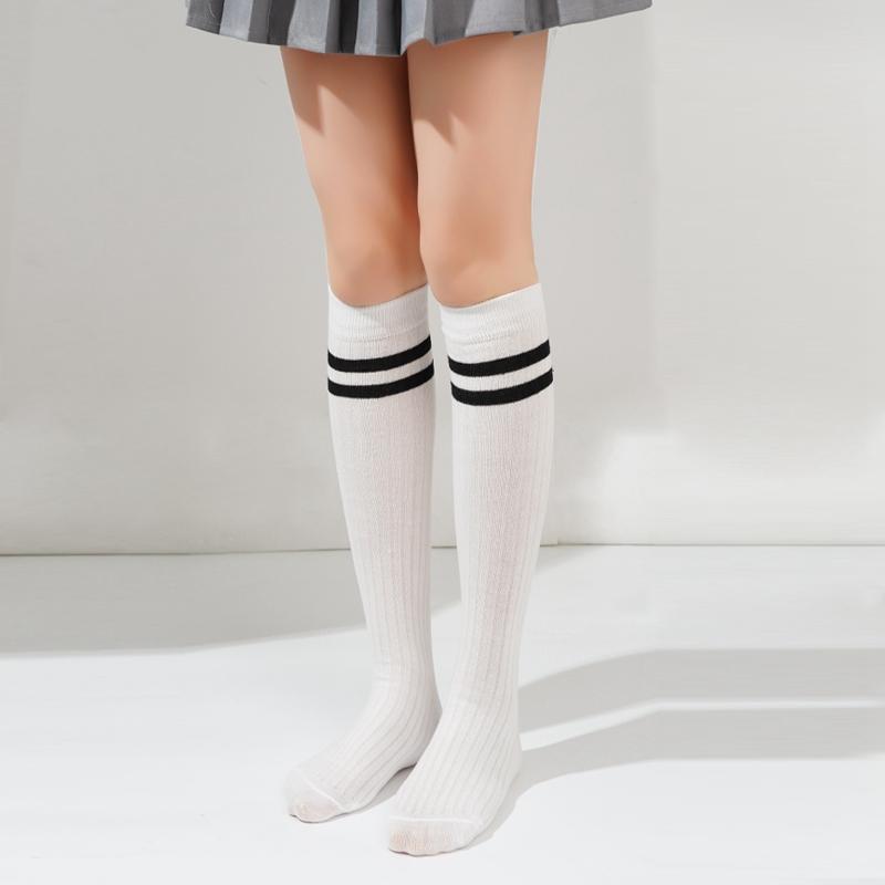 Women Striped Cotton Long Socks
