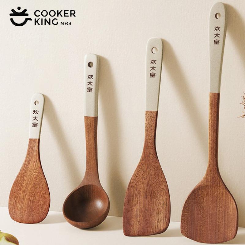 COOKER KinG Ebony Wood Cooking Tools Set