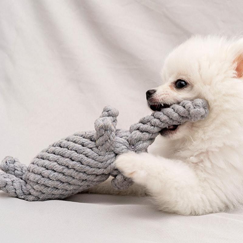 1pc Rope Knot Grinding Teeth Resistant Hand-Woven Animal C
