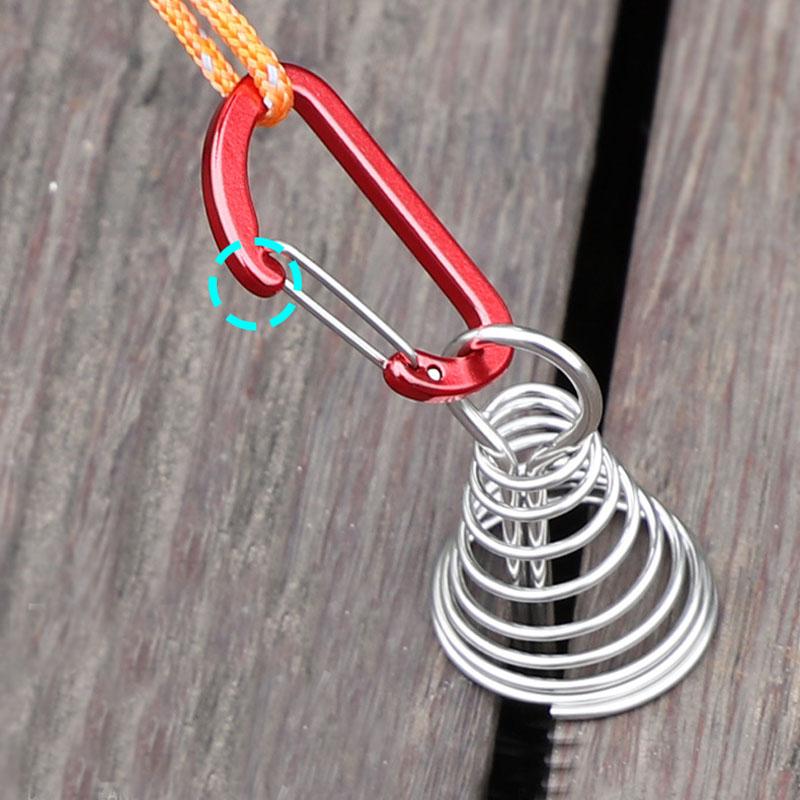 4pcs Outdoor Camping Octopus Wind Rope Fixing Buckle Woode