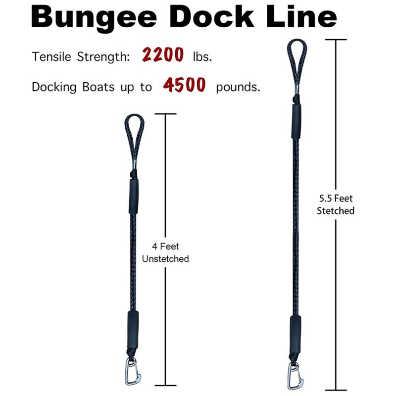 Boat Bungee Dock Lines Cords Docking Rope