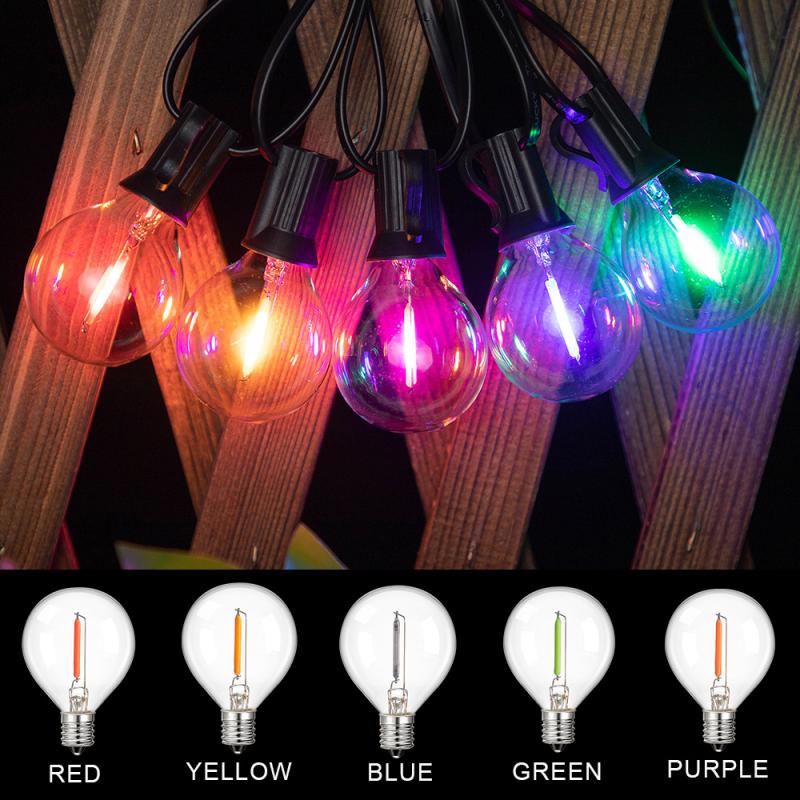 Light Bulb G40 Colored Led String