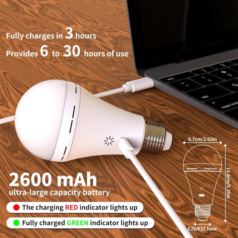 usb-c rechargeable light bulb