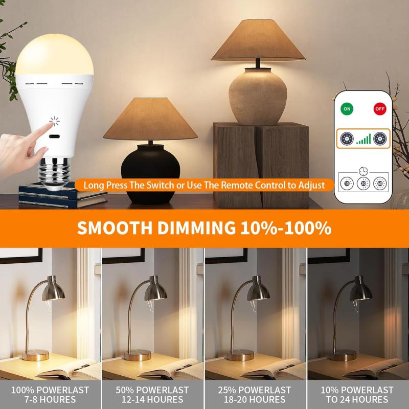 usb-c rechargeable light bulb